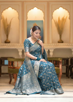 Rama Silk Printed Saree