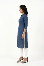 Blue Straight Kurta