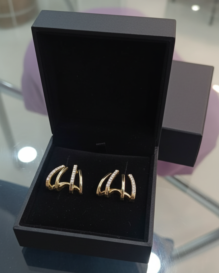 Triple Band Earrings