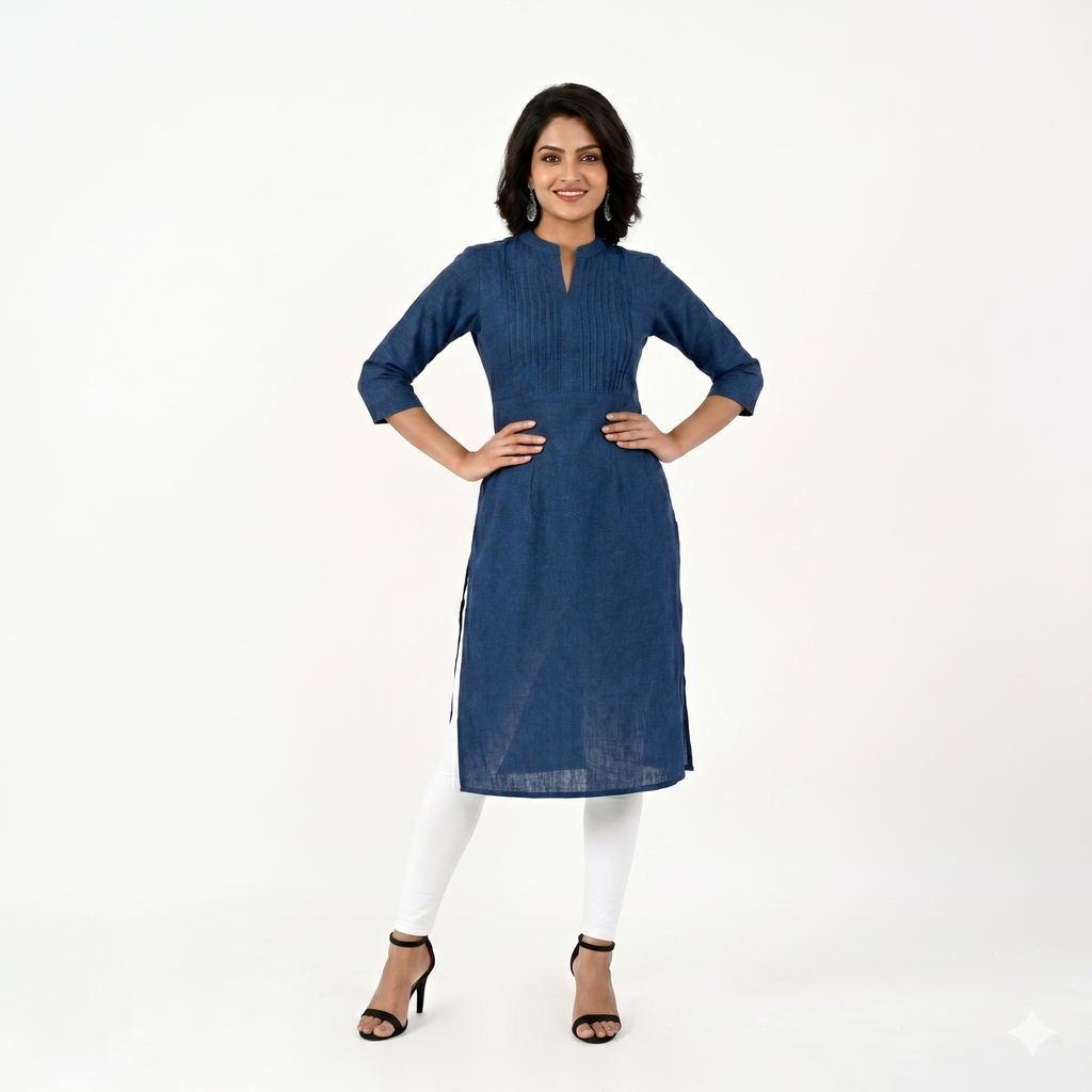 Blue Straight Kurta