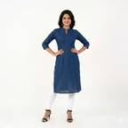 Blue Straight Kurta