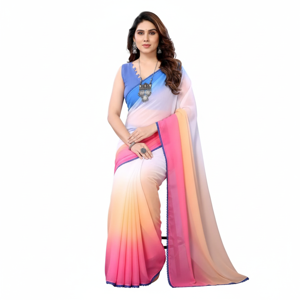 Ombre Chiffon Saree