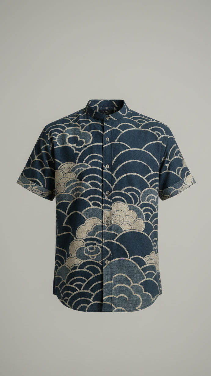 Cloud layer Vintage Print Shirt