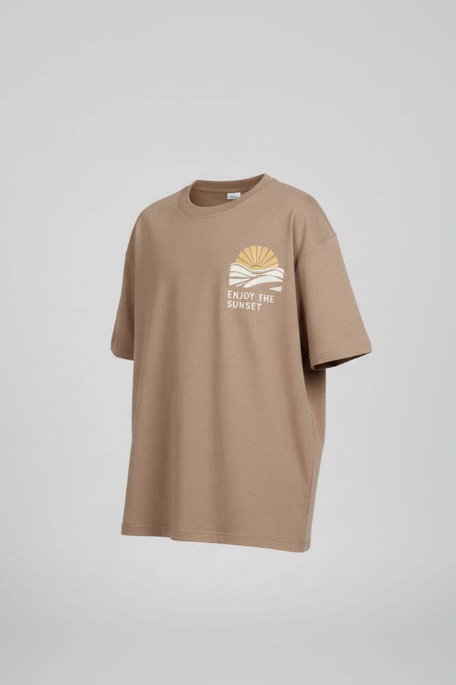 Oversize Fit Brown T-Shirt