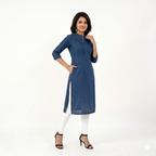 Blue Straight Kurta