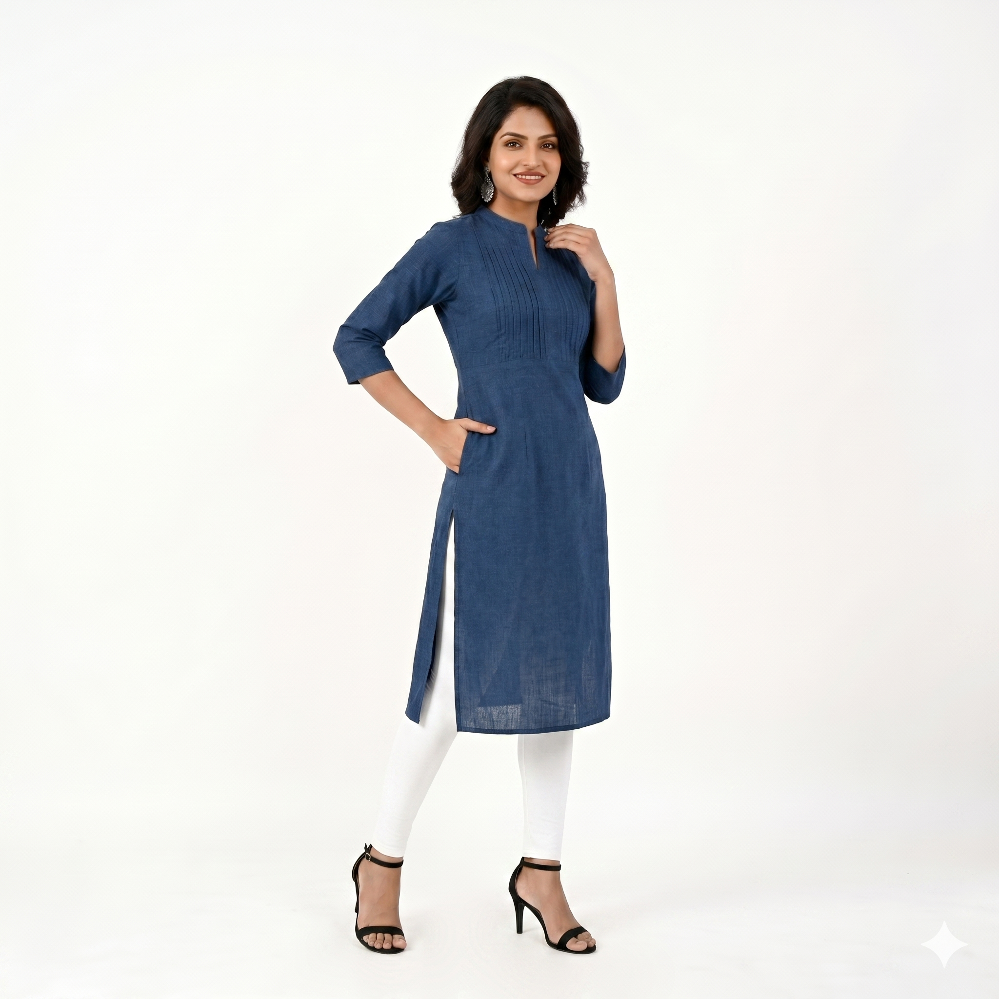 Blue Straight Kurta