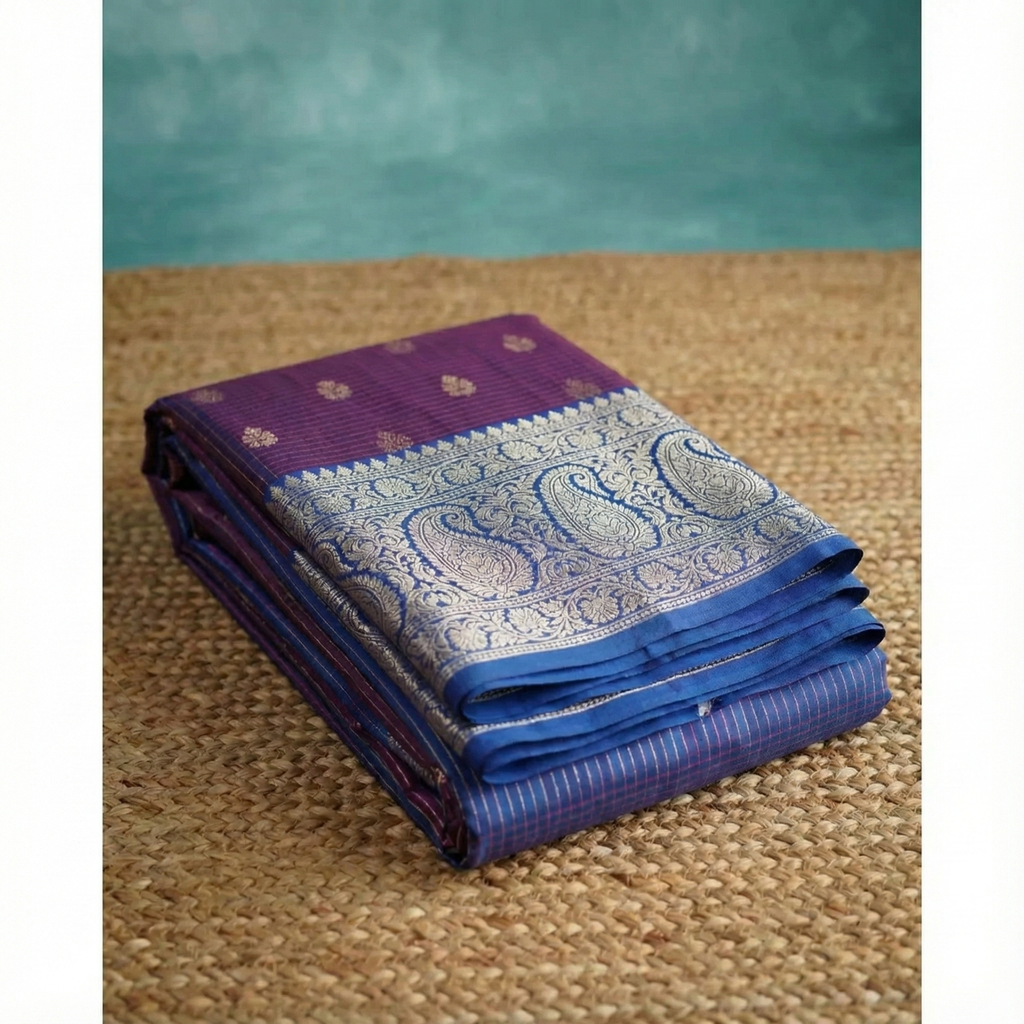 Purple Silk Saree