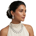 Mint Halo Drop Necklace Set