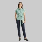 Tie-Waist Tunic Shirt