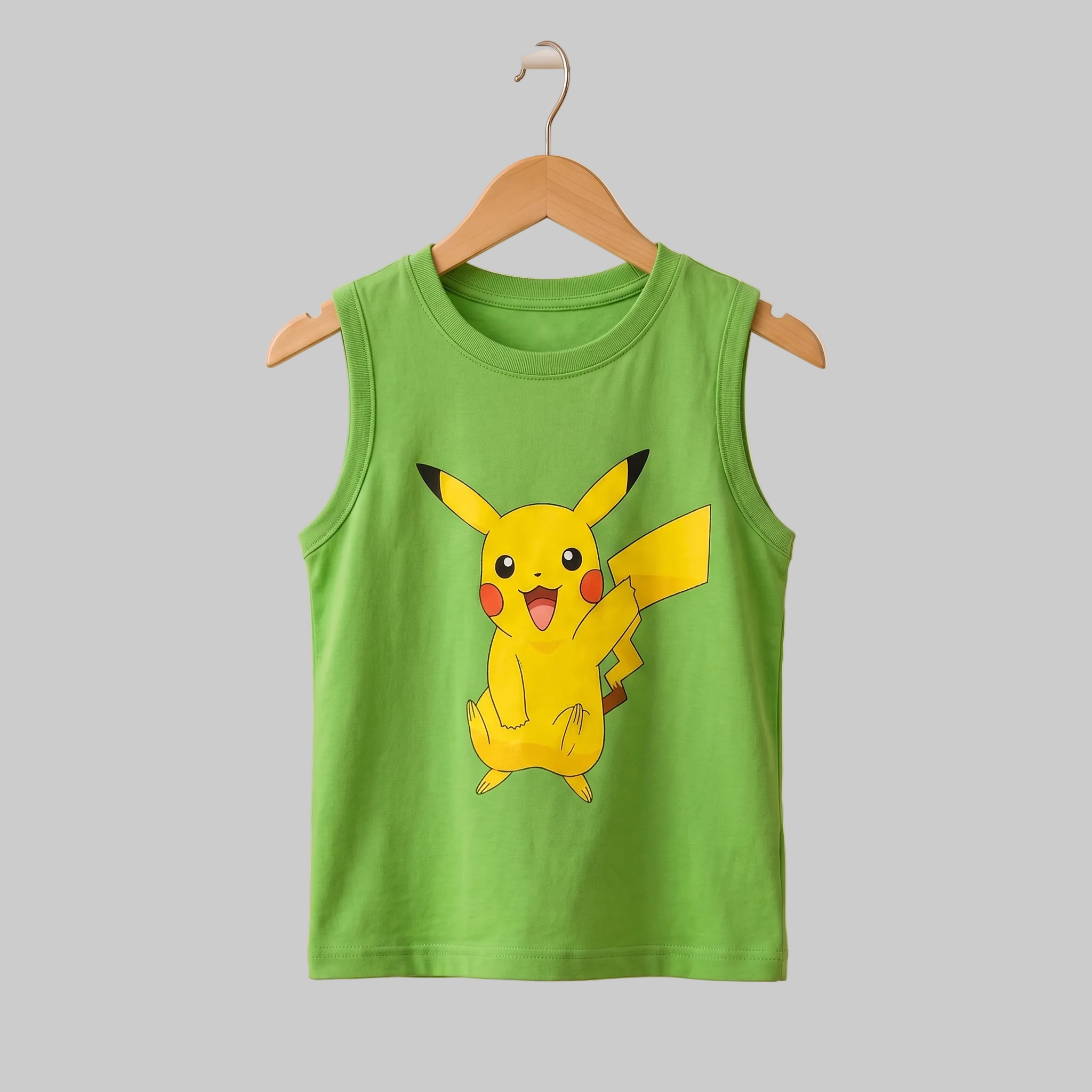 Green Pikachu Sleeveless T-shirt