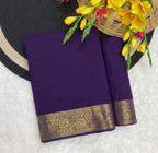 Purple Silk Printed Saree