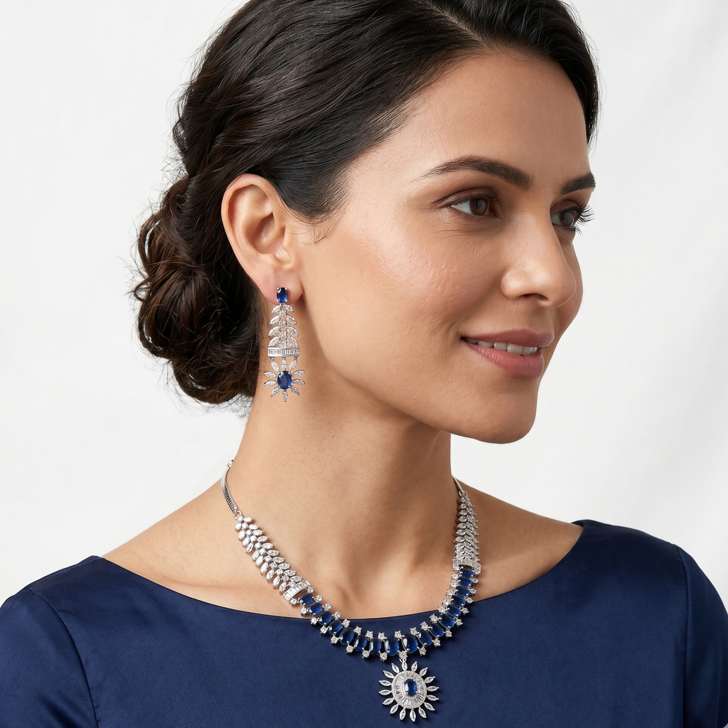 Azure Drop Necklace Set
