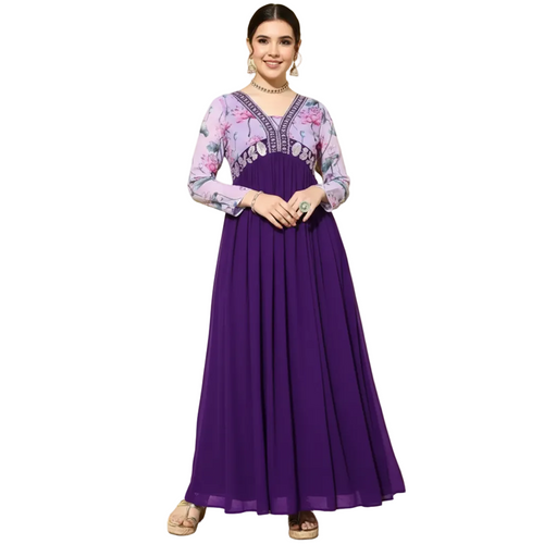 Purple Georgette Kurti