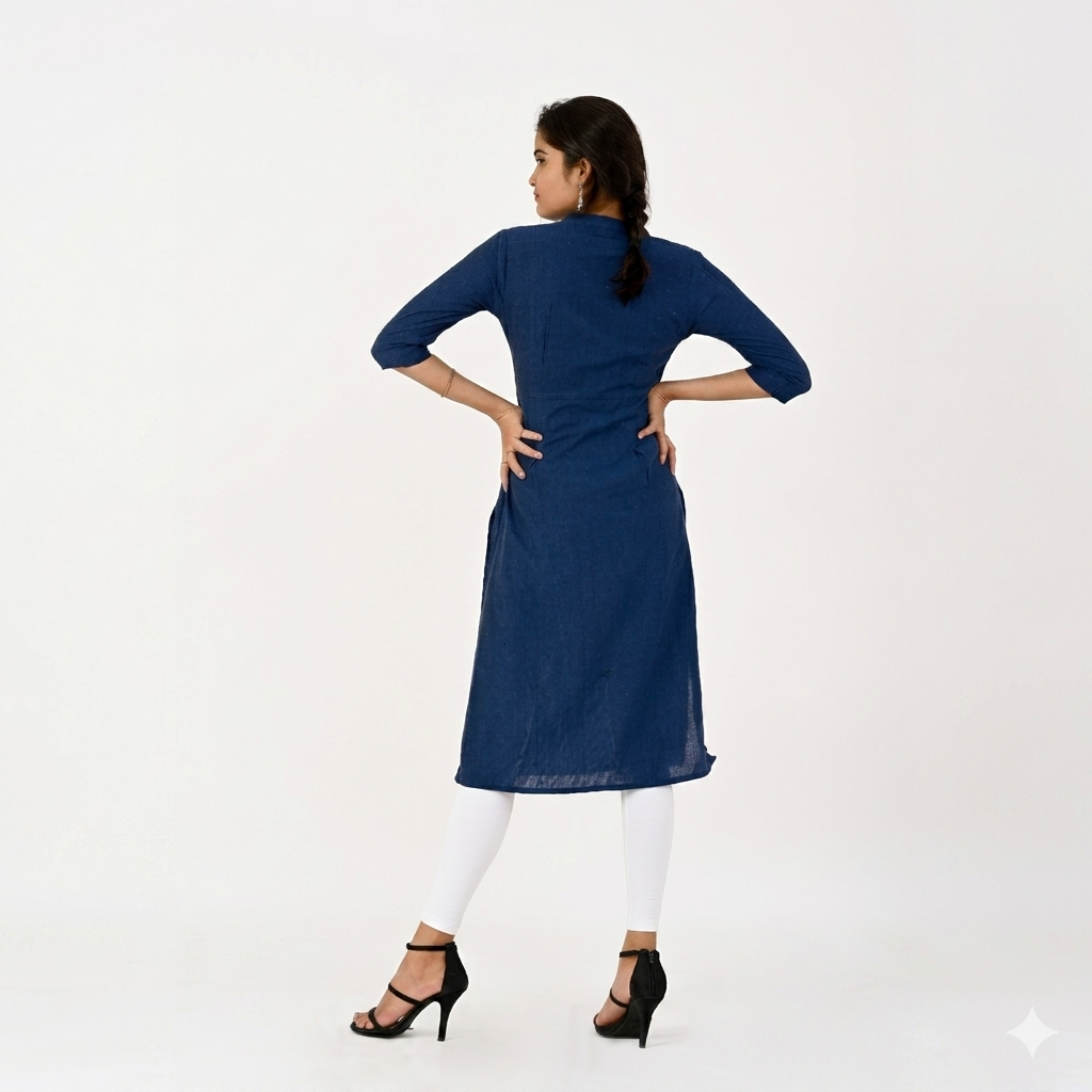 Blue Straight Kurta