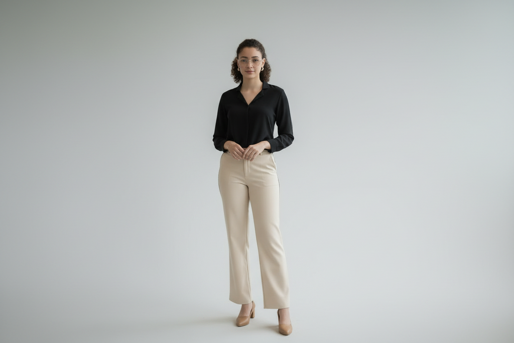 Noir Essential V-Neck Top