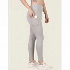 Grey Ankle length High Waisted Tights