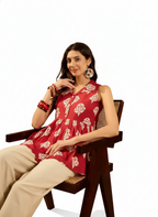 Printed Peplum Tunic