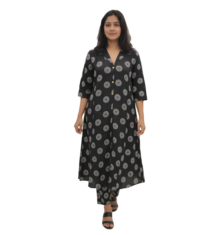 Chic Black Ethnic Set