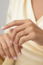 Heart & Arrow Gold Open Ring
