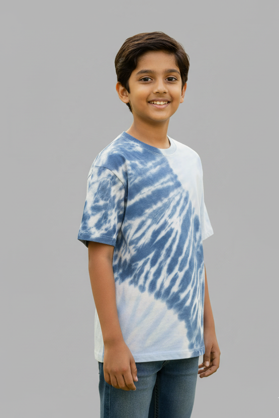 Oversize Fit Blue Tie n Dye T-Shirt