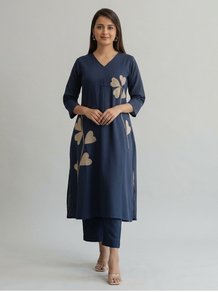 Navy Clover Bloom Co-Ord