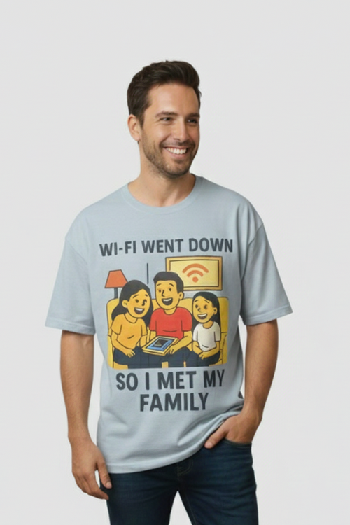 Gray Wi-Fi Went Down T-Shirt