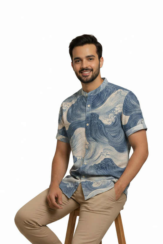 Gradient Vintage Casual Shirt