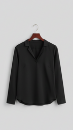 Noir Essential V-Neck Top