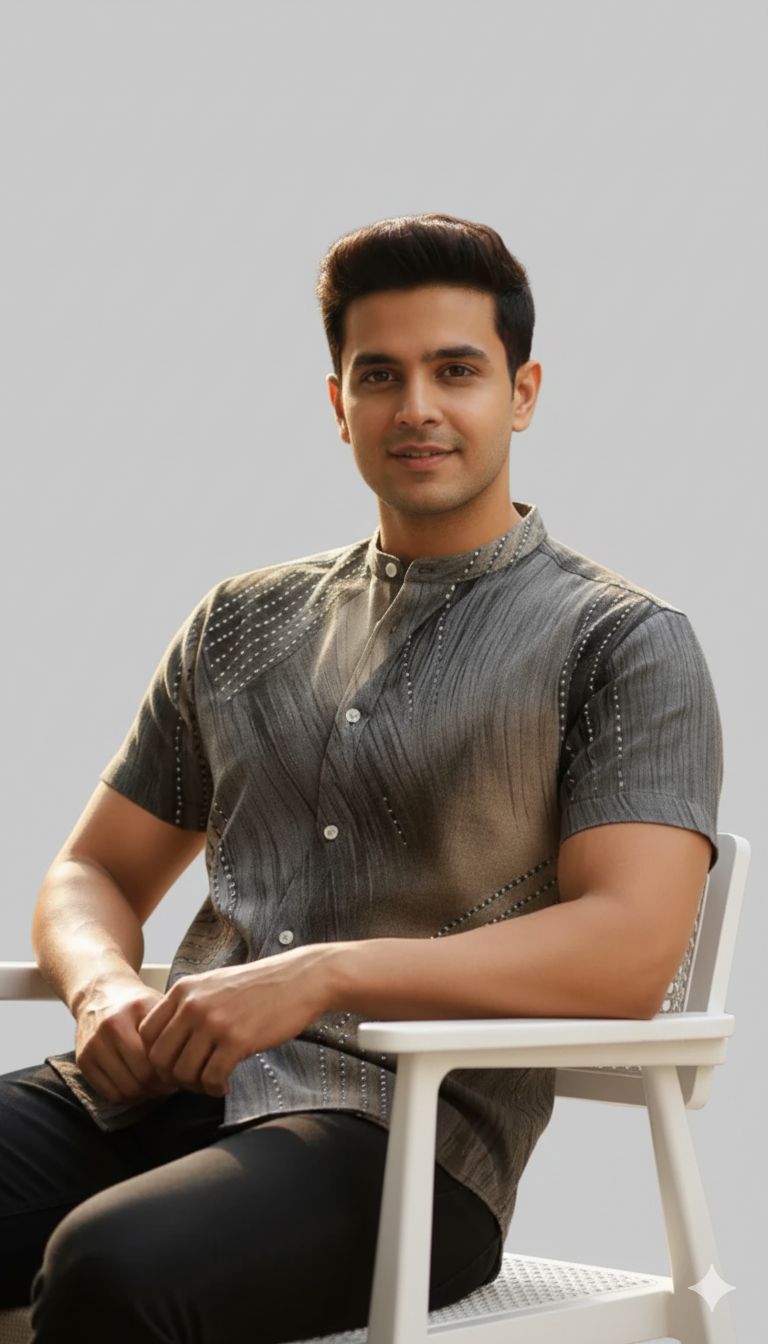 Geometric Short-Sleeve Shirt