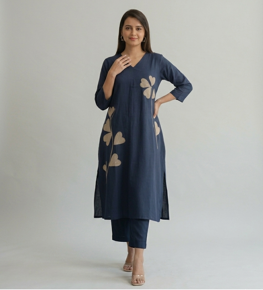 Navy Clover Bloom Co-Ord