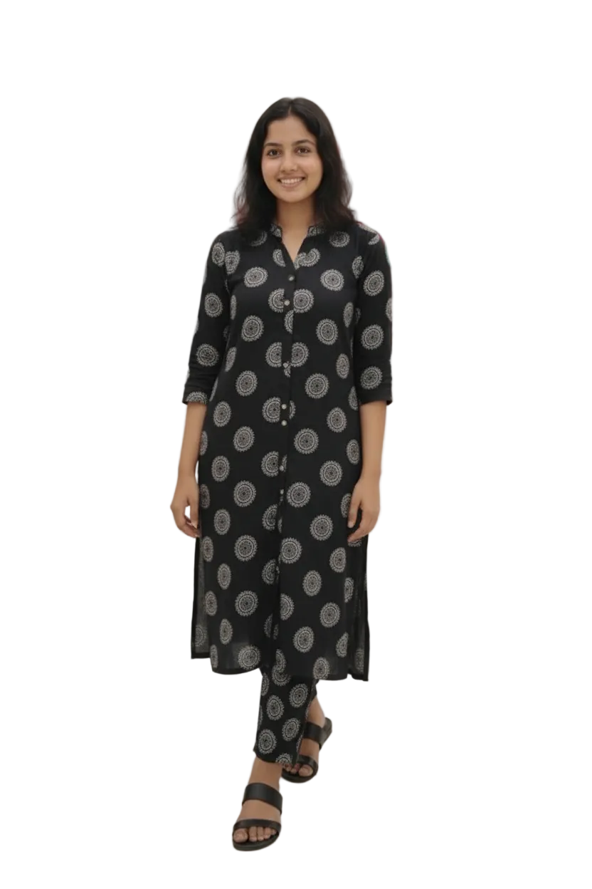 Chic Black Ethnic Set