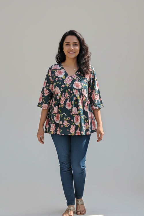 Floral Peplum Top