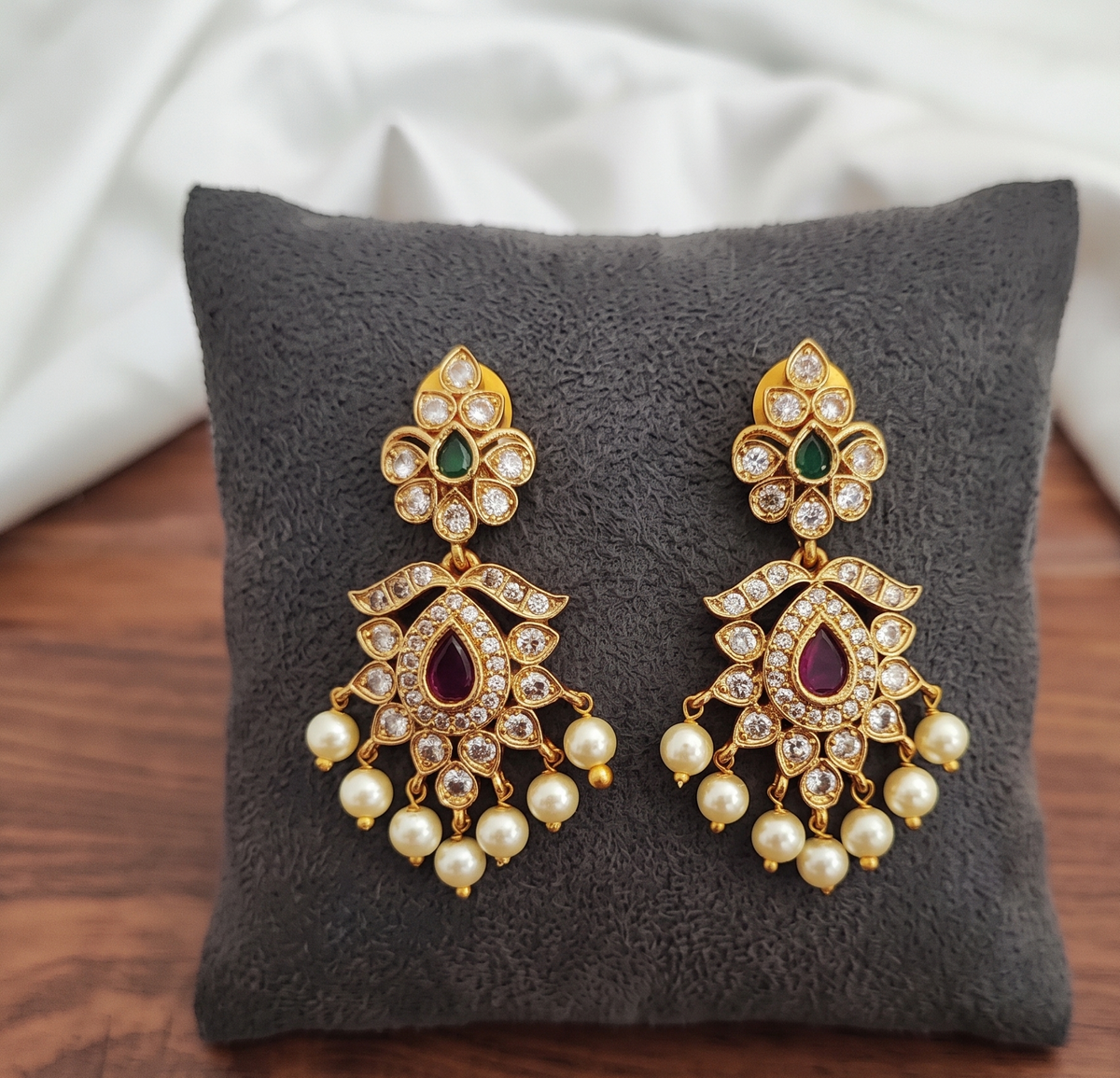 Gold-Plated Drop Earrings