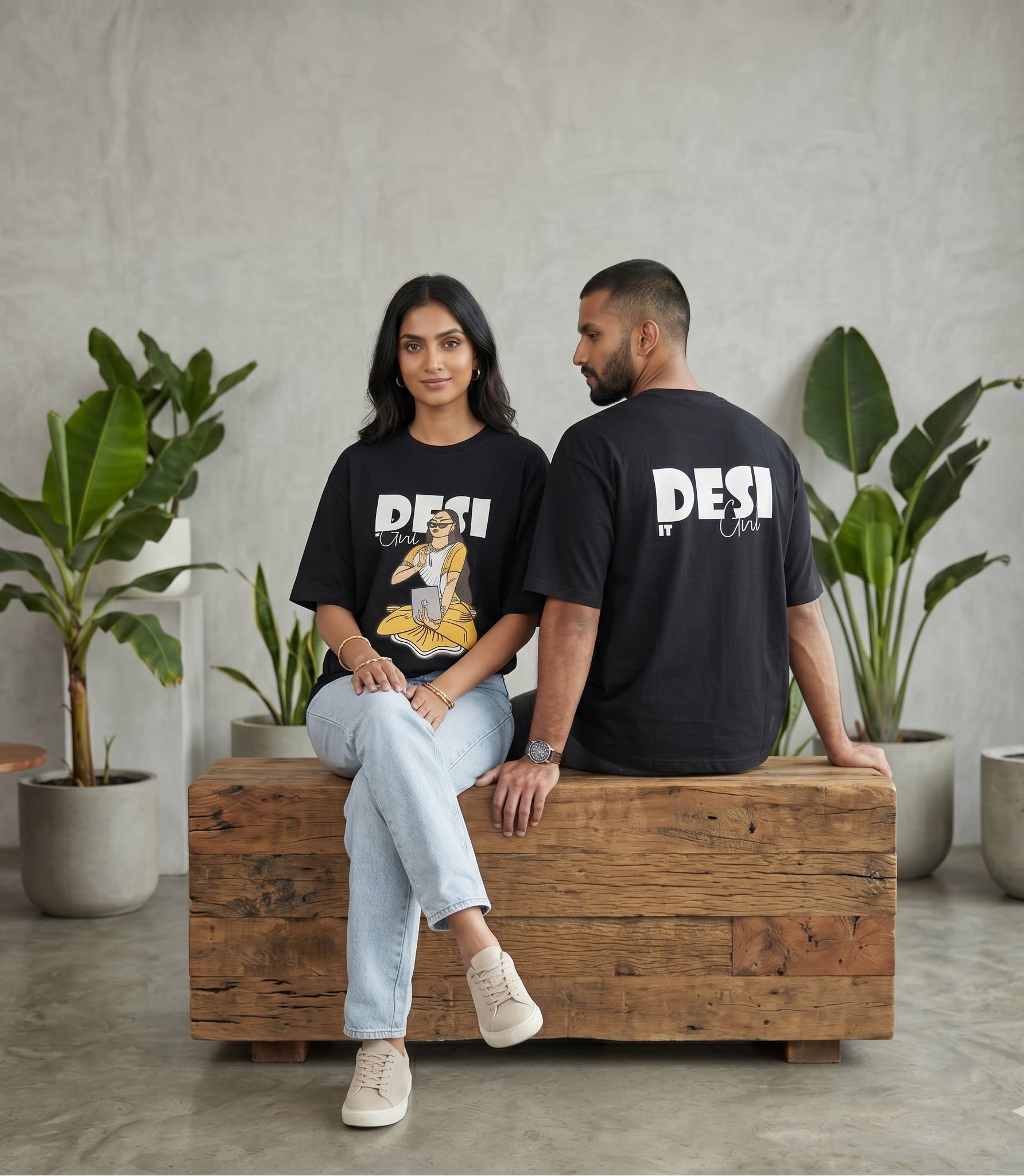 Desi It Girl Black T-Shirt