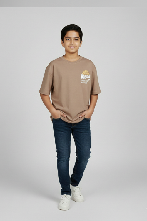 Oversize Fit Brown T-Shirt