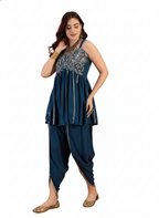 Indo-Western Dhoti & Peplum Top Set
