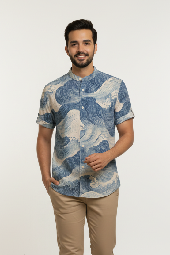 Gradient Vintage Casual Shirt