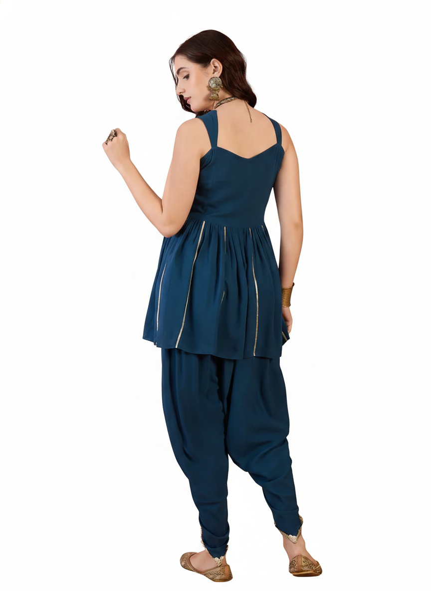Indo-Western Dhoti & Peplum Top Set