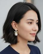 Heart & Pearl Earrings