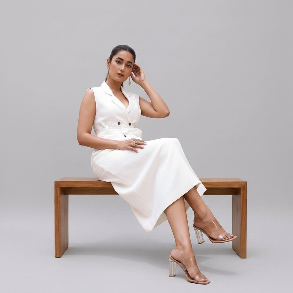 Sleeveless Trench Dress