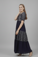 Metallic Midi Dress
