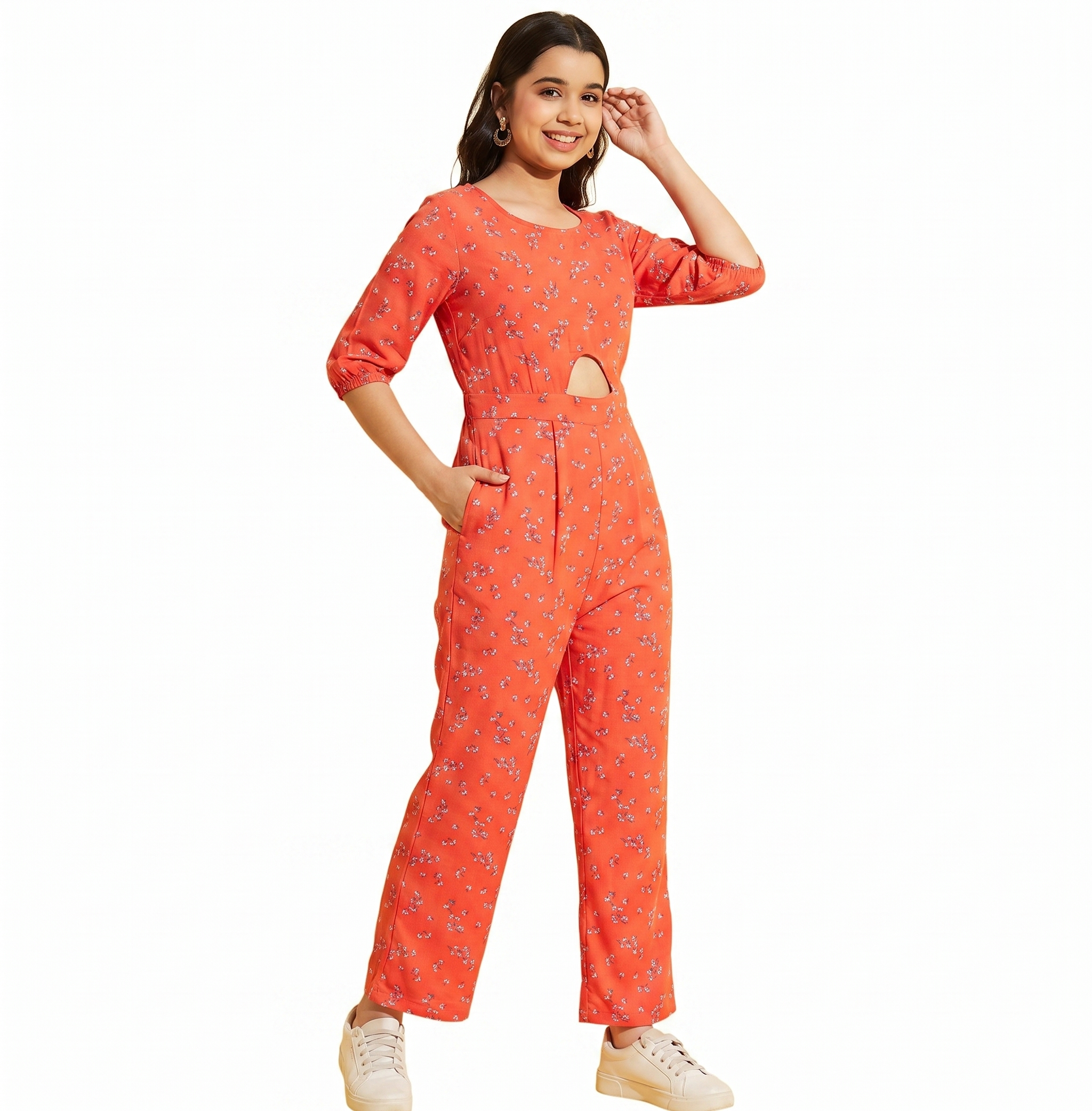 Coral Floral Jumpsuit