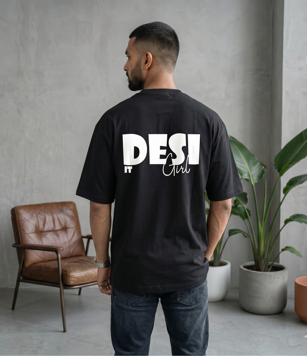 Desi It Girl Black T-Shirt