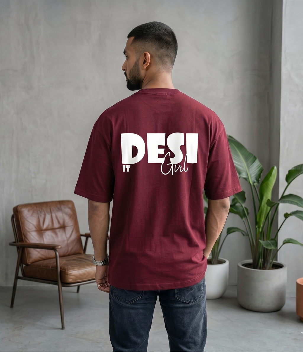 Desi It Girl Wine T-Shirt