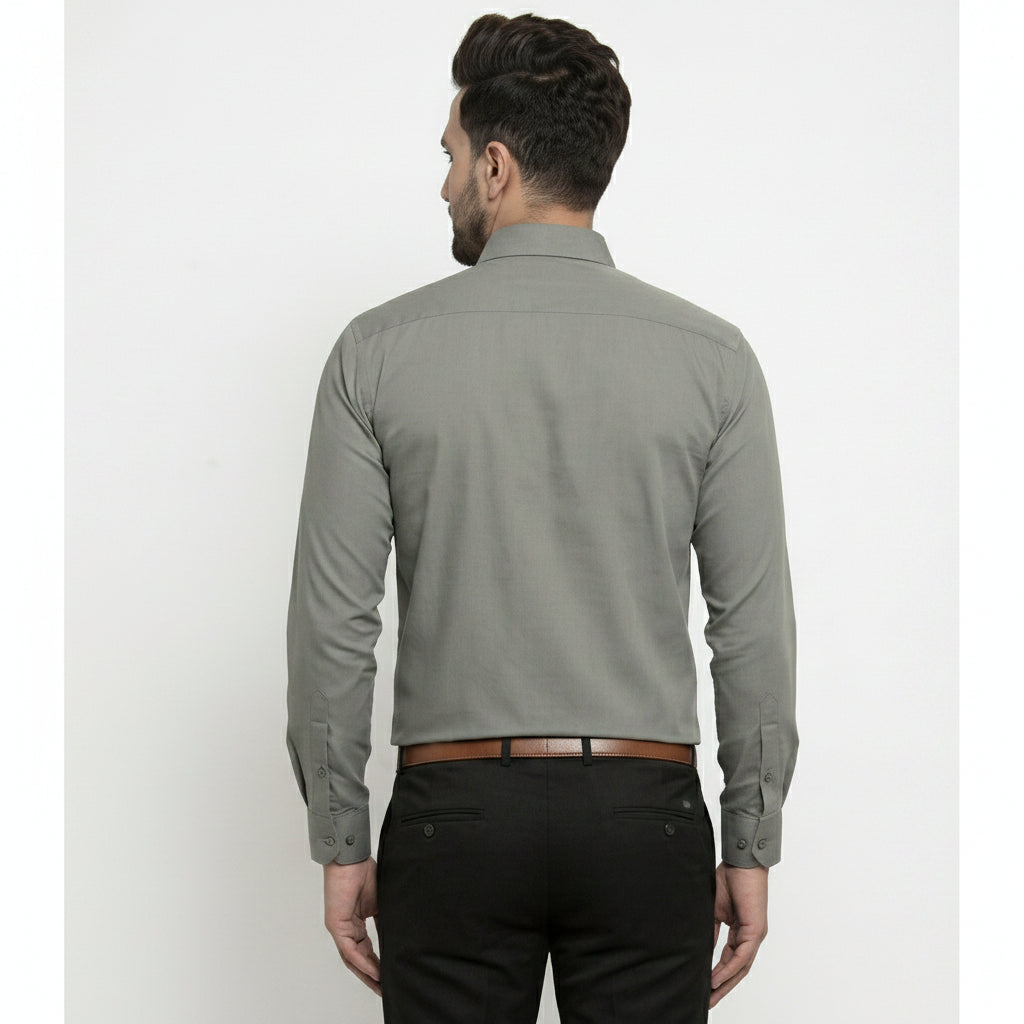 Classic Men's Steel Grey Formal Shirt
