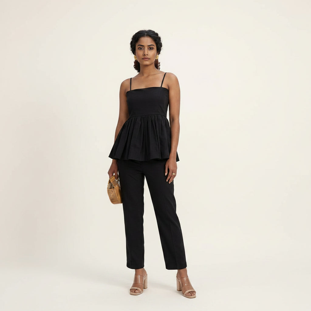Black Peplum Co-ord set