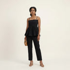 Black Peplum Co-ord set