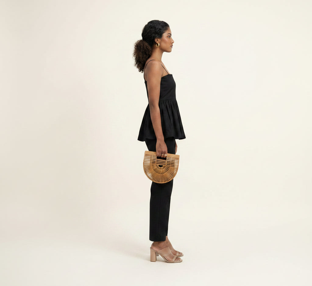 Black Peplum Co-ord set