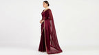 Wine Red Jimmy Choo Saree