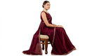 Wine Red Jimmy Choo Saree